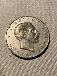 Original Kong Christian X mønt/medalje