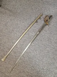 Original fransk 1800 tals officers sabel - klinge repareret