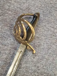 Original fransk 1800 tals officers sabel - klinge repareret