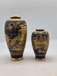 Originale japanske Satsumas vaser (Den store er repareret)