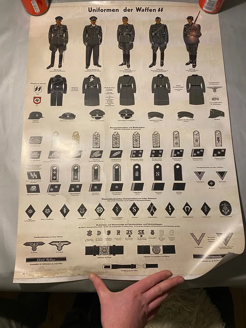 Plakat med Waffen-SS range - genoptryk