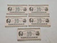 Samling danske 10 krone sedler