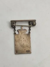 Originalt Georg Jensen kongemærke (Dame) - sterlingsølv og emalje