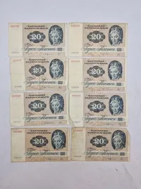 Originale danske 20 krone sedler