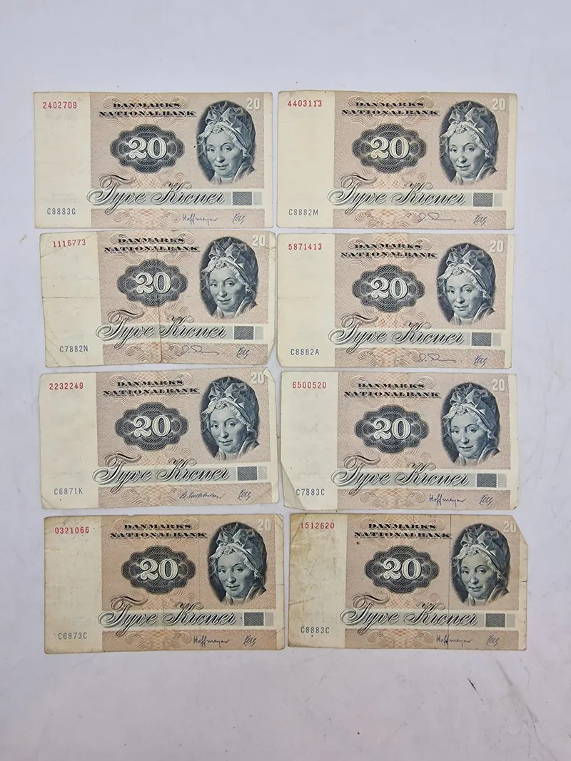 Originale danske 20 krone sedler