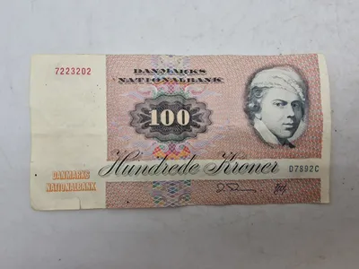 Original dansk 100 krone seddel
