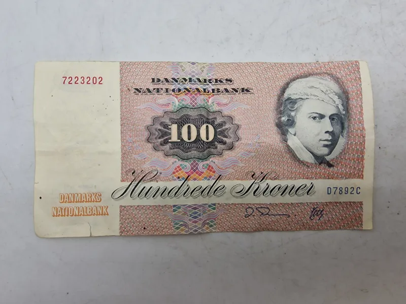Original dansk 100 krone seddel