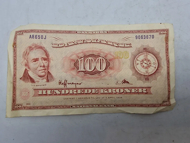 Original dansk 100 krone seddel
