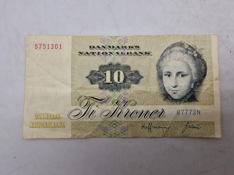 Original dansk 10 krone seddel