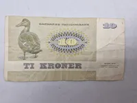Original dansk 10 krone seddel