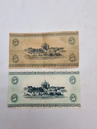 Originale danske 5 krone sedler