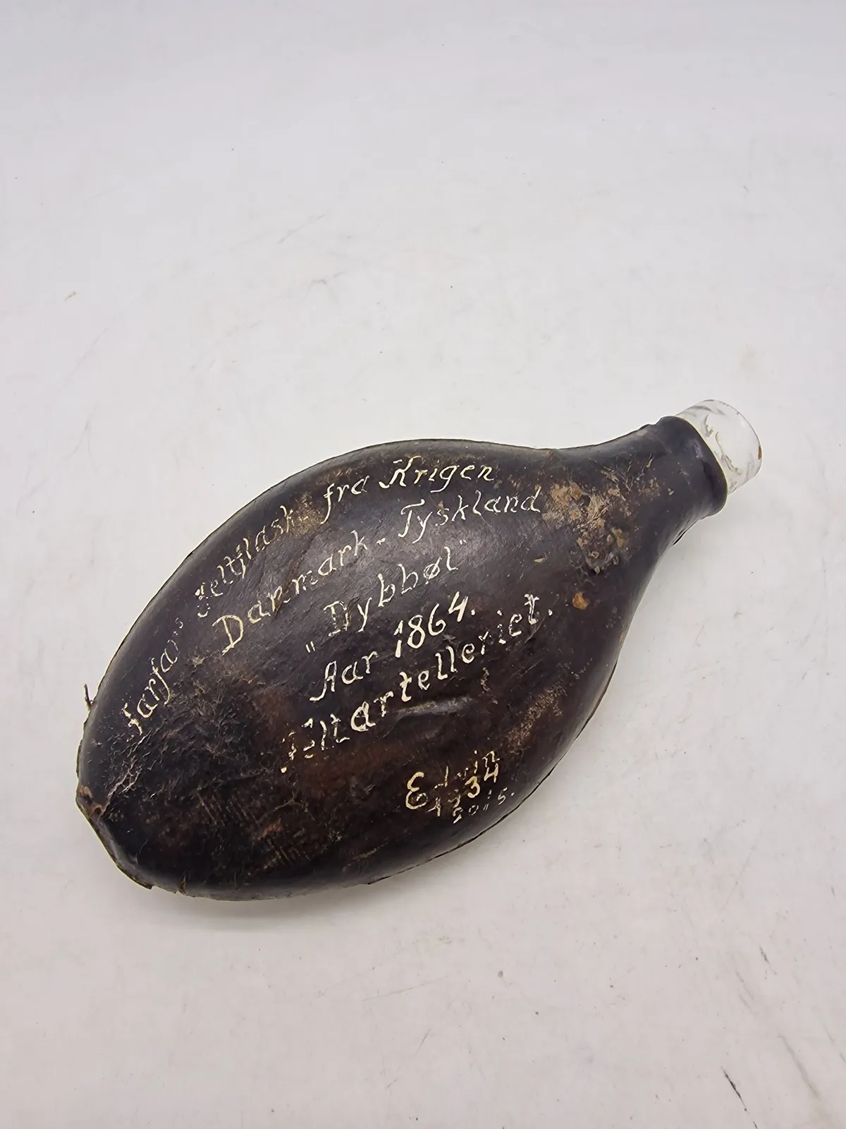 Sjælden original feltflaske brugt under 1864 krigen med historie