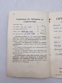 Original oplysningsbog fra Marine  1936