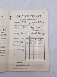 Original oplysningsbog fra Marine  1936