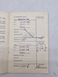 Original oplysningsbog fra Marine  1936