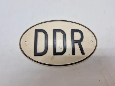 Originalt DDR bil skilt