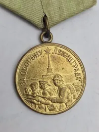 Original Soviet Russian WWII Medal For the Defence of the Leningrad