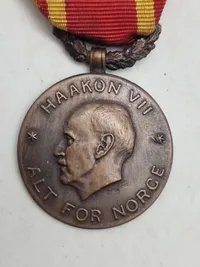 Original norsk War Medal (Krigsmedalje)