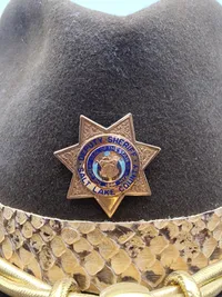 Sjælden original sommerhat fra det Salt Lake County police med slangeskind