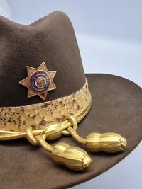 Sjælden original sommerhat fra det Salt Lake County police med slangeskind
