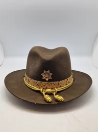 Sjælden original sommerhat fra det Salt Lake County police med slangeskind