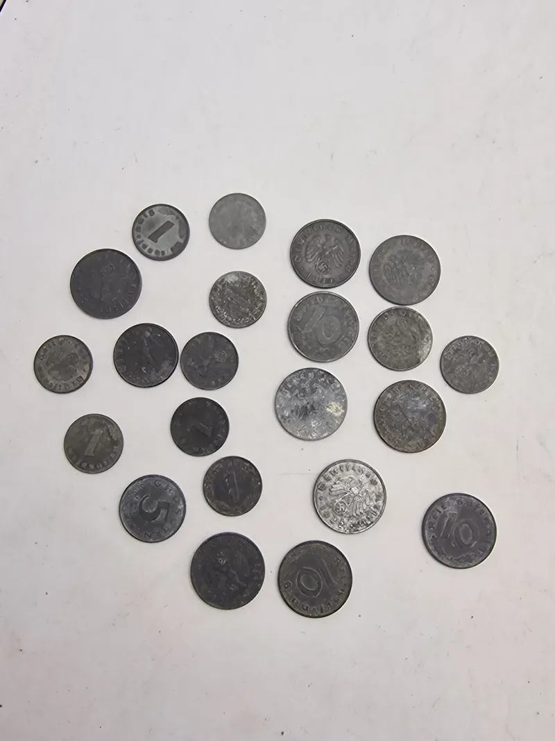 Samling originale tyske ww2 mønter