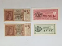 Samling originale tyske pengesedler, Wehrmacht mm.