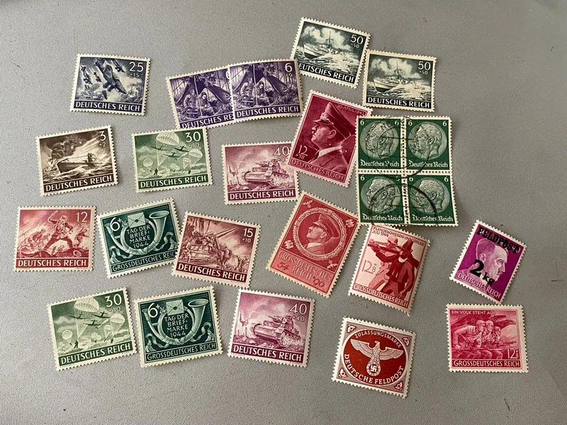 Lot originale tyske ww2 frimærker