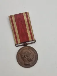 Original 1864 medalje, samt miniature dobbelt medalje