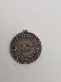 Original 1864 medalje, samt miniature dobbelt medalje