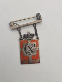 Originalt Georg Jensen kongemærke med æske (Dame)