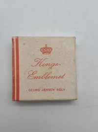 Originalt Georg Jensen kongemærke med æske (Dame)