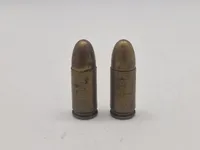 Originale 9 mm eksercerpatroner - PJJ stemplede (lavet under tysk kommando i Danmark)