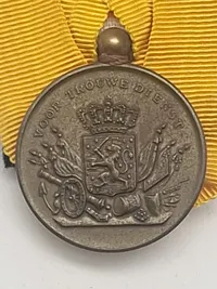Original hollandsk Medaille voor Langdurige Trouwe Dienst in brons