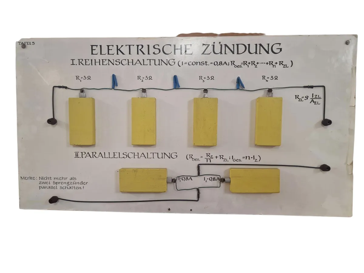 Tysk undervisningstavle fra 1960’erne (Sprængstof undervisning)