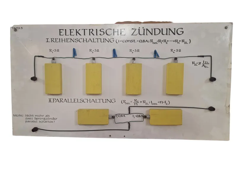 Tysk undervisningstavle fra 1960’erne (Sprængstof undervisning)