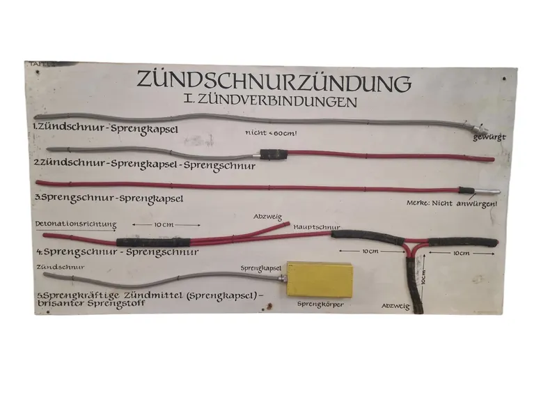 Tysk undervisningstavle fra 1960’erne (Sprængstof undervisning)