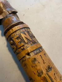 Sjælden original tysk vandrestok fra 1943 - tilhørende en dansker. Bemærk den tyske soldat på toppen