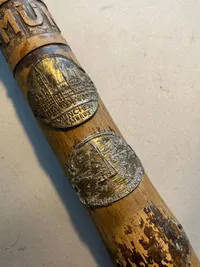 Sjælden original tysk vandrestok fra 1943 - tilhørende en dansker. Bemærk den tyske soldat på toppen