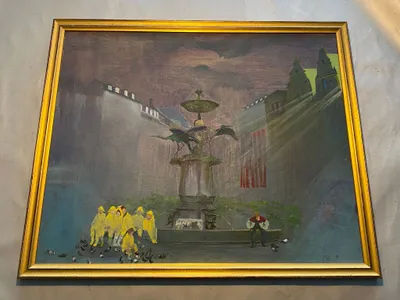 Olie maleri - ukendt kunstner, antageligt 1960’erne. 
Mål 55CX45 cm