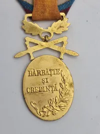 Original Romanian Bravery & Manhood Medal Gold Class