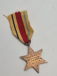 Original ww2 The Africa Star, med spange med navn Gurkas