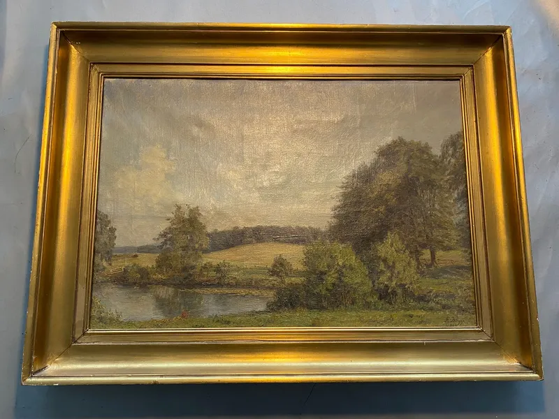 Dansk landskabsmaleri - Frida Bugge  (1874-1964) 
Mål 62X46 cm