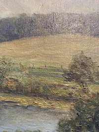 Dansk landskabsmaleri - Frida Bugge  (1874-1964) 
Mål 62X46 cm