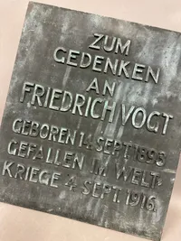 Original Tysk WW1 bronce gravsten