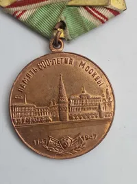 Original Medalje "Til minde om Moskvas 800-års jubilæum