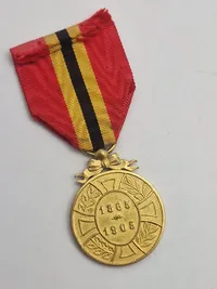 Original den belgiske erindringsmedalje for kong Leopold II's regeringstid