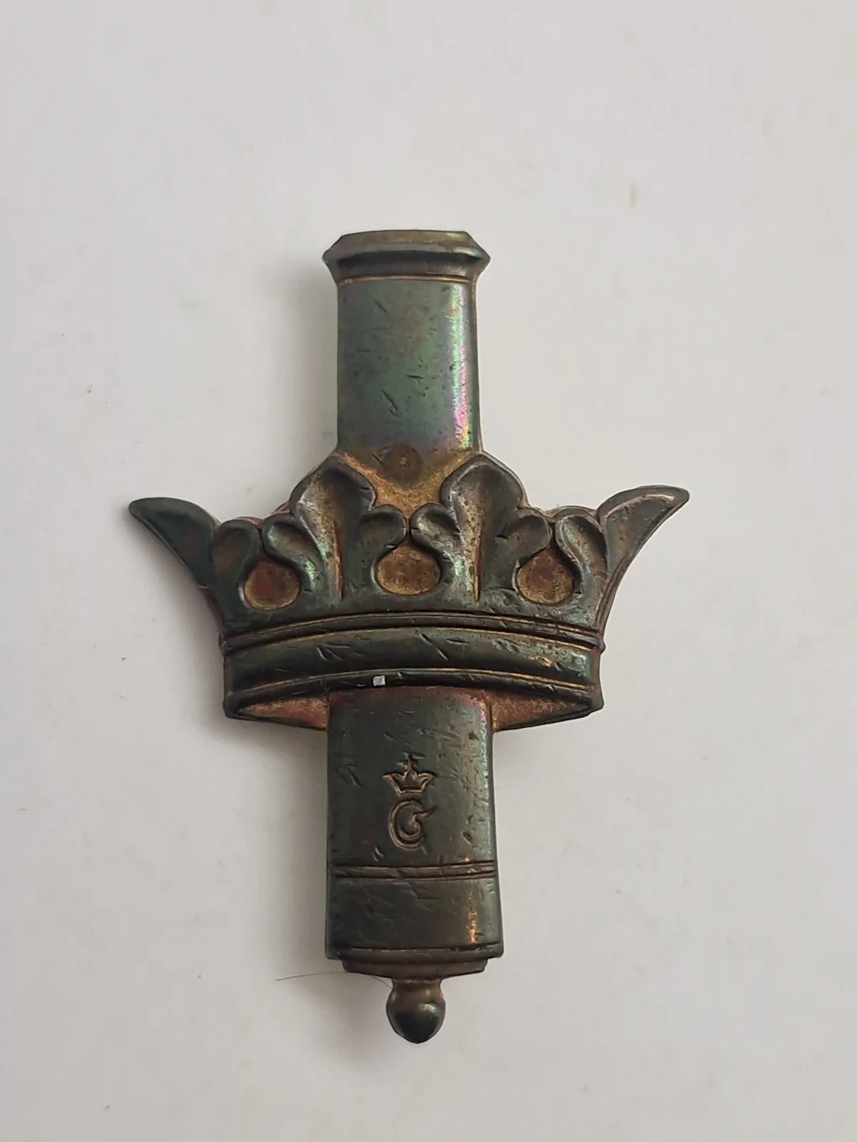 Originalt baretmærke - Kongens Artilleriregiment (med den store kanon)