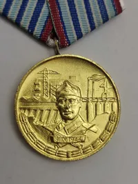 Original Bulgarsk medalje for 10 års service