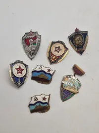 Samling russiske badges